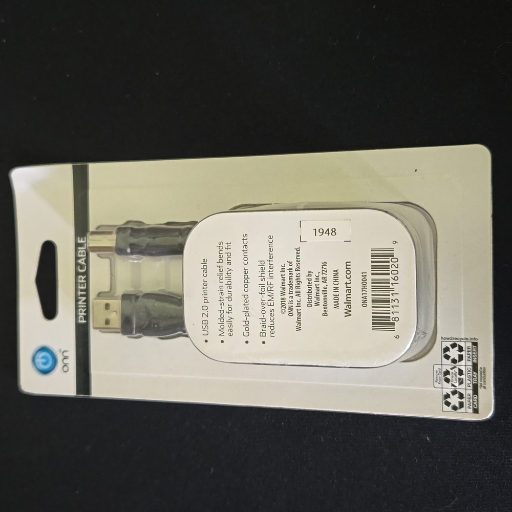ONN printer cable - Picture 2 of 2
